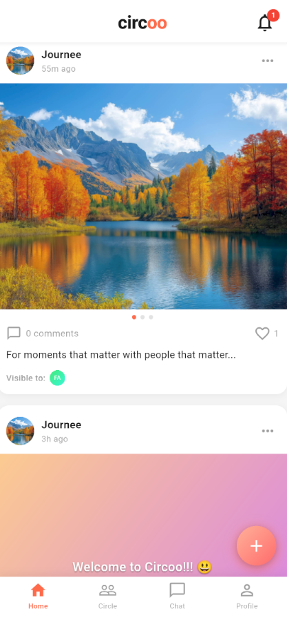 Circoo app home feed